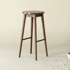 Houten Barkruk Donella Rubberhout (zithoogte 75cm)