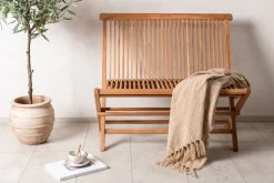 Inklapbare Tuinbank Leea Teakhout, 100cm