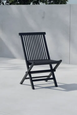 Inklapbare Tuinstoel Amberia Teakhout, kleur Zwart