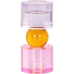 Kandelaar Zahra Kristal, kleur Roze/Paars