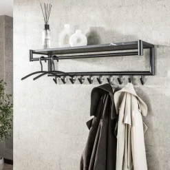 Kapstok Letica Met 10 haken en keramieklook plank