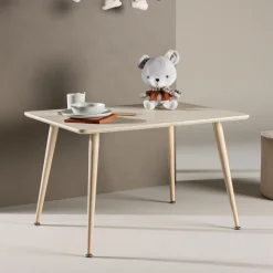 Kindertafel Austina 80 x 60cm, kleur Whitewash