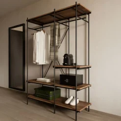 Kledingrek Oscar Gevernist Teakhout, 197 x 140cm