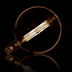 Kooldraadlamp Bol XXL Ø20cm, LED E27 / 8W, Goldline, dimbaar