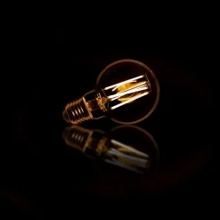 Kooldraadlamp LED Bol Ø7cm, Amberkleurig, Dimbaar