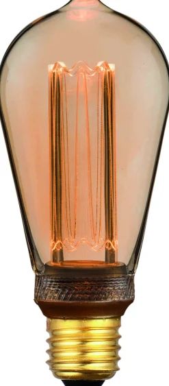 Kooldraadlamp Tarika 15cm, E27 8W, kleur Amber, dimbaar