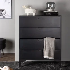 Ladekast Danyella Met 4 laden, kleur Zwart