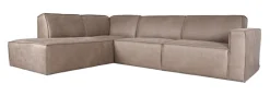 Loungebank Kay Micro Suede, kleur Taupe