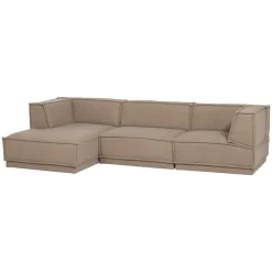 Loungebank Manu 286cm, Teddy, kleur Taupe