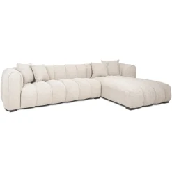 Loungebank Novaro Geweven stof, 305cm, kleur Naturel