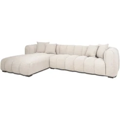Loungebank Novaro Geweven stof, 305cm, kleur Naturel