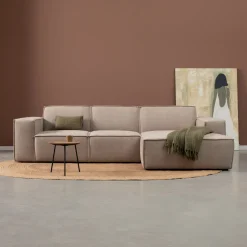 Loungebank Play 290cm, Linnen look, kleur Beige