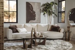 Loungebank Prescot 323cm, Gemêleerde stof