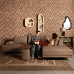 Loungebank Shelly Gemêleerd, kleur Cinnamon