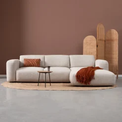 Loungebank Soul 280cm, Chenille, kleur Naturel
