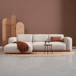 Loungebank Soul 280cm, Chenille, kleur Naturel