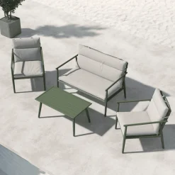 Loungeset Filemon Met bank, 2 loungestoelen en tafel