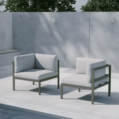 Loungeset Lasheka Hoekmodule, kleur Beige/Bruin