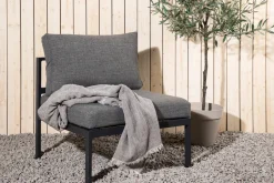 Loungeset Lasheka Middenmodule, kleur Grijs/Zwart