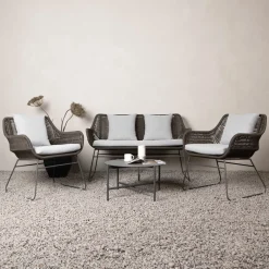 Loungeset Missie Met bank, 2 loungestoelen en tafel