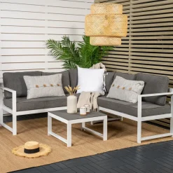 Loungeset Terah Met hoekbank en tafel