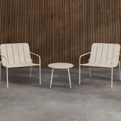 Loungeset Travian Met 2 stoelen en tafel, kleur Beige