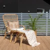 Loungestoel Bronwen Met hocker, Rotan, kleur Naturel