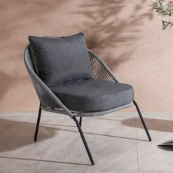 Loungestoel Karlene Geweven touw