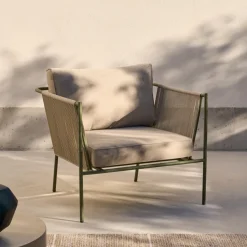 Loungestoel Zivia Staal en touw