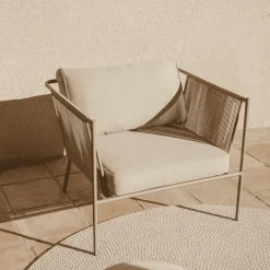 Loungestoel Zivia Staal en touw