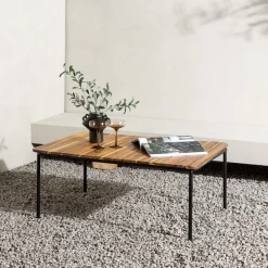 Loungetafel Lakysha Acacuahout, 100 x 65cm