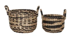 Mand Basket Waterhyacint, Set van 2 stuks