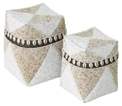 Mand Ubud Kralen, Set van 2 stuks