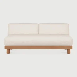 Modulaire Loungebank Monocle 2-zits, Teakhout