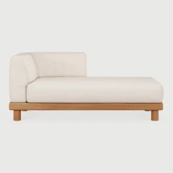 Modulaire Loungebank Monocle Lounge met Arm Links, Teakhout