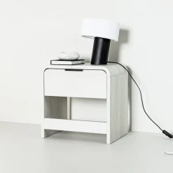 Nachtkastje Hoyt 40 x 30cm, kleur Whitewash