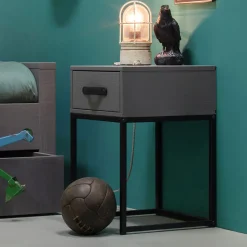 Nachtkastje Morris met 1 lade, kleur Leem