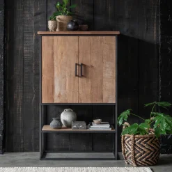 Opbergkast Beam Teakhout, 140 x 90cm, kleur Naturel