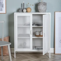 Opbergkast Carmilla 101 x 80cm, kleur Wit