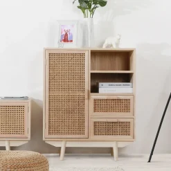 Opbergkast Hanny 85 x 70cm rotan / webbing