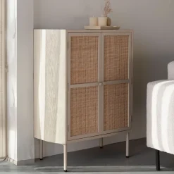 Opbergkast Meja Rattan, 100 x 80cm