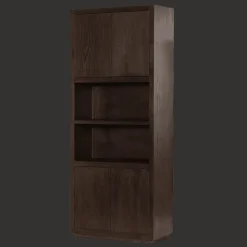 Opbergkast Mincio Eiken, Met 2 open vakken, 220 x 90cm