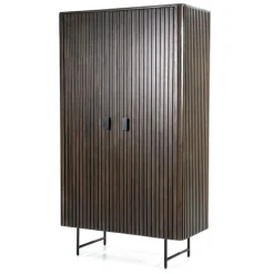 Opbergkast Remi Mangohout en metaal, 170 x 96cm