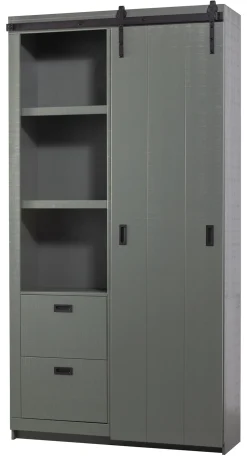 Opbergkast Slide met staldeur / schuifdeur