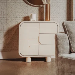 Opbergkastje Alviano 80 x 80cm, kleur Beige