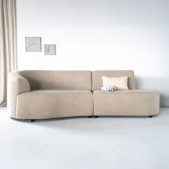 Organische Bank Denise Teddystof, kleur Beige