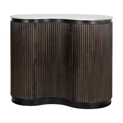 Organische Bartafel Mayfield Metaal en Marmer, 120 x 75cm