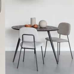 Organische Eettafel Yasmijn Teakhout, 111 x 108cm