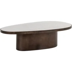 Organische Salontafel Biloxi Marmer en MDF, 130 x 68cm