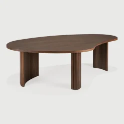 Organische Salontafel Boomerang Hout, 126 x 74cm